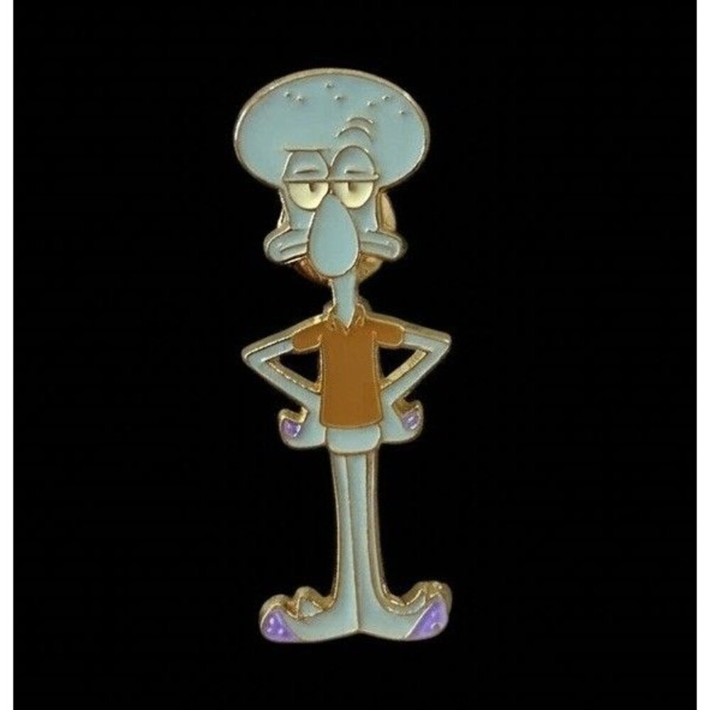 Squidward Tentacles Enamel Pin SpongeBob SquarePants Cute Metal Lapel Pin Badge